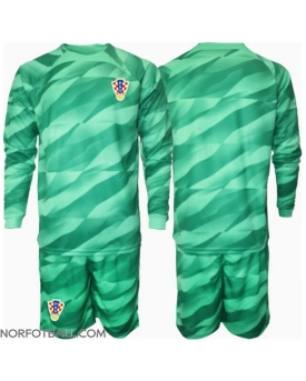 Billige Fotballdrakt Kroatia Keeper Replika Bortedraktsett Barn EM 2024 Langermet (med bukser)